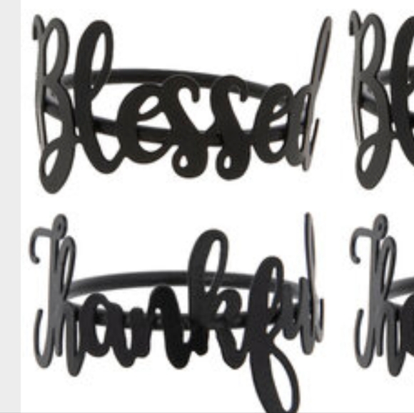 🆕 Blessed & Thankful Metal Napkin Rings. - Picture 6 of 9